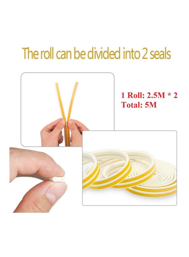 AIWANTO Self-Adhesive Door Sealing Strip White - Image 4