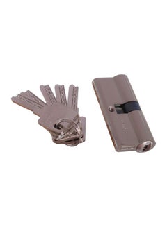 Cylinder Lock With Keys Silver 7cm