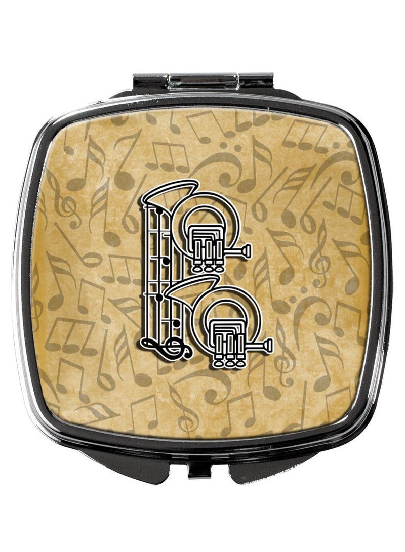 Letter B Musical Instrument Compact Mirror Brown/White/Black - v1574136466/N32128021A_1