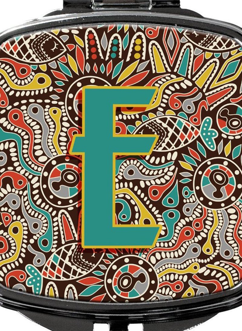 كارولينز تريجرس مرآة صغيرة بتصميم كلاسيكي على شكل الحرف "E" متعدد الألوان - Image 2