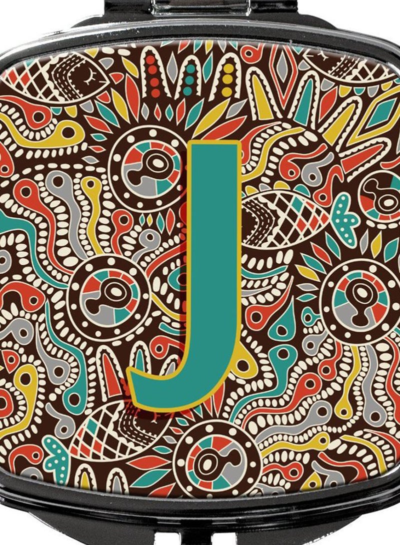 كارولينز تريجرس مرآة صغيرة بتصميم كلاسيكي وحرف J متعدد الألوان - Image 2
