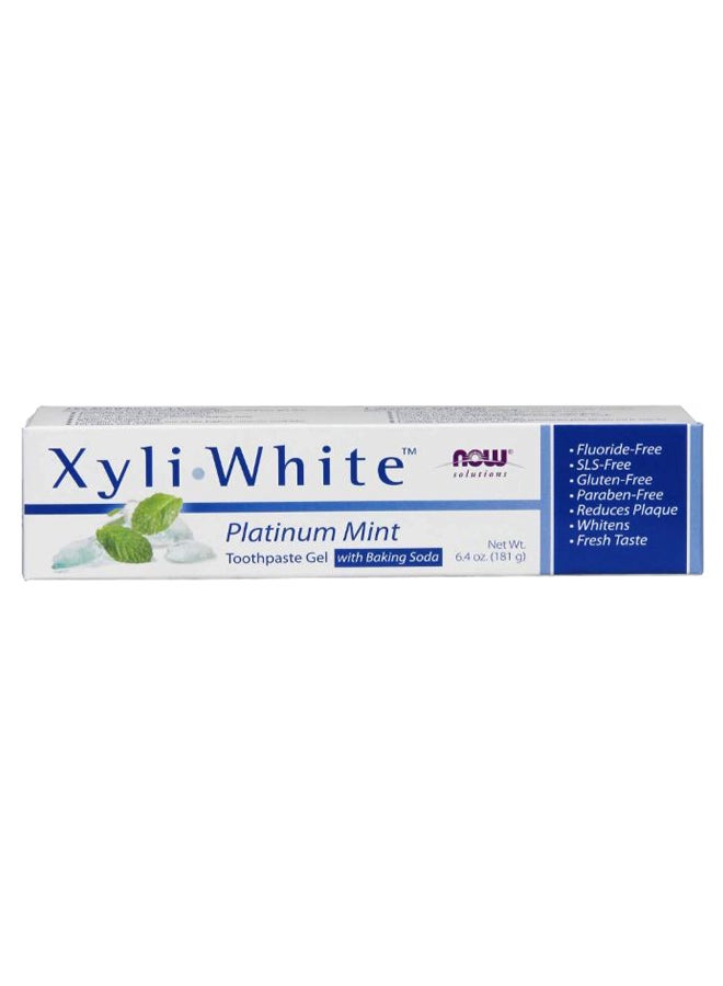 Now Foods Xyliwhite Platinum Mint Toothpaste Gel 181grams  - Image 2