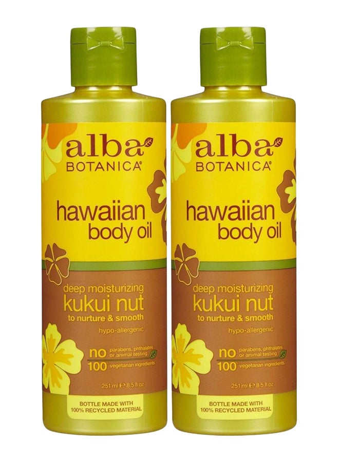 مجموعة زيوت الجسم هاواين العضوية من قطعتين 2 x 251ملليلتر