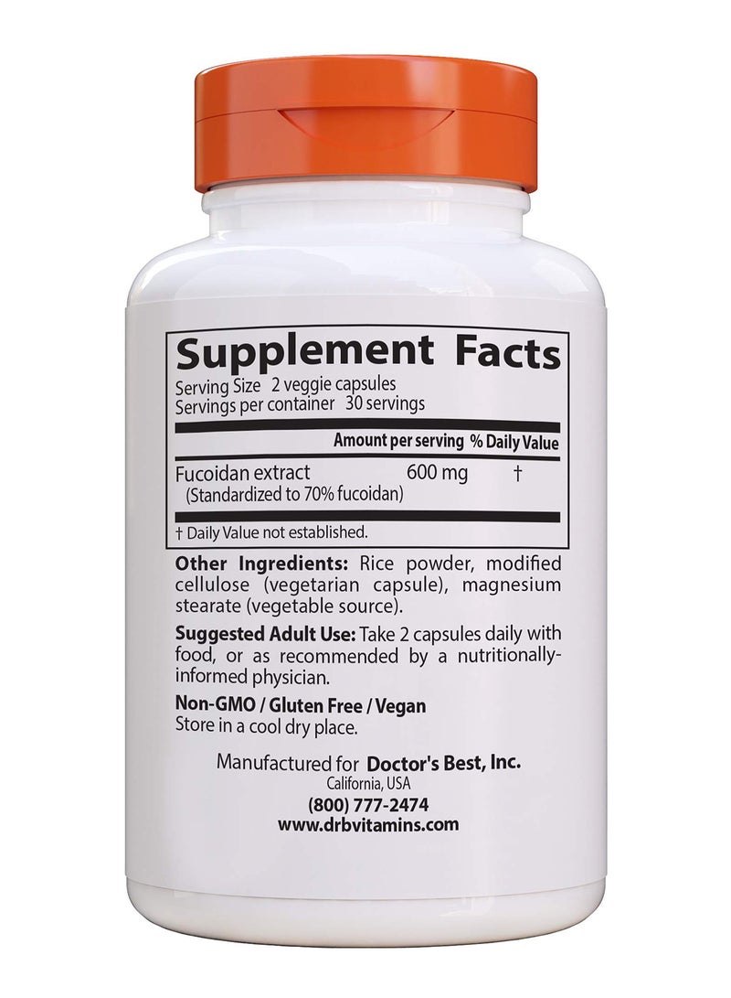 Doctor's BEST - Fucoidan Dietary Supplement - 60 Capsule - Image 1