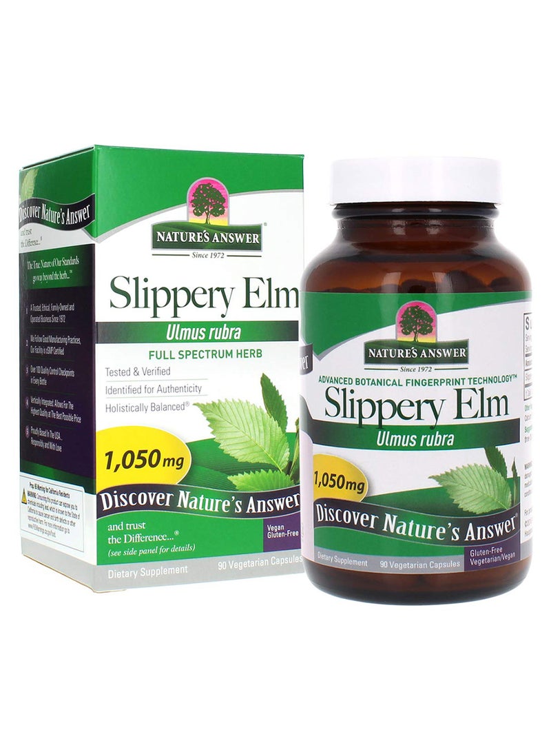 NATURE'S ANSWER Slippery Elm - 90 Capsules - Image 1