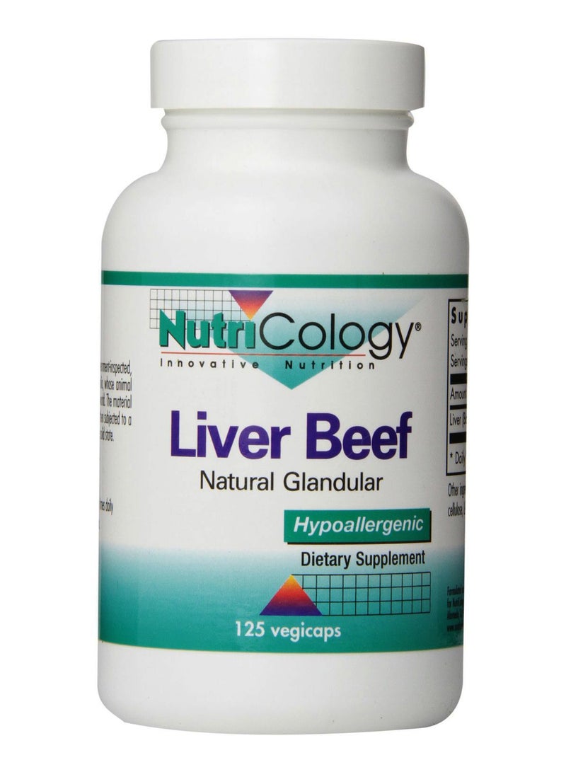 Nutricology Liver Beef - 125 Vegi Capsules - Image 1