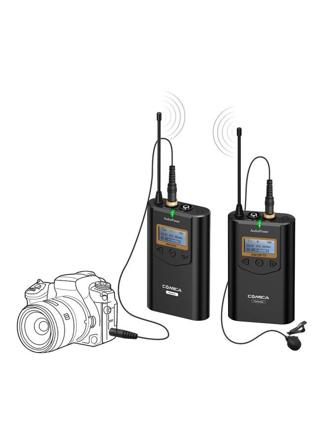 كوميكا طقم ميكروفون لاسلكي UHF بـ48 قناة CVM-WM100 أسود - Image 2
