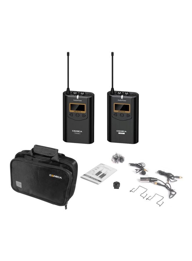 كوميكا طقم ميكروفون لاسلكي UHF بـ48 قناة CVM-WM100 أسود - Image 4