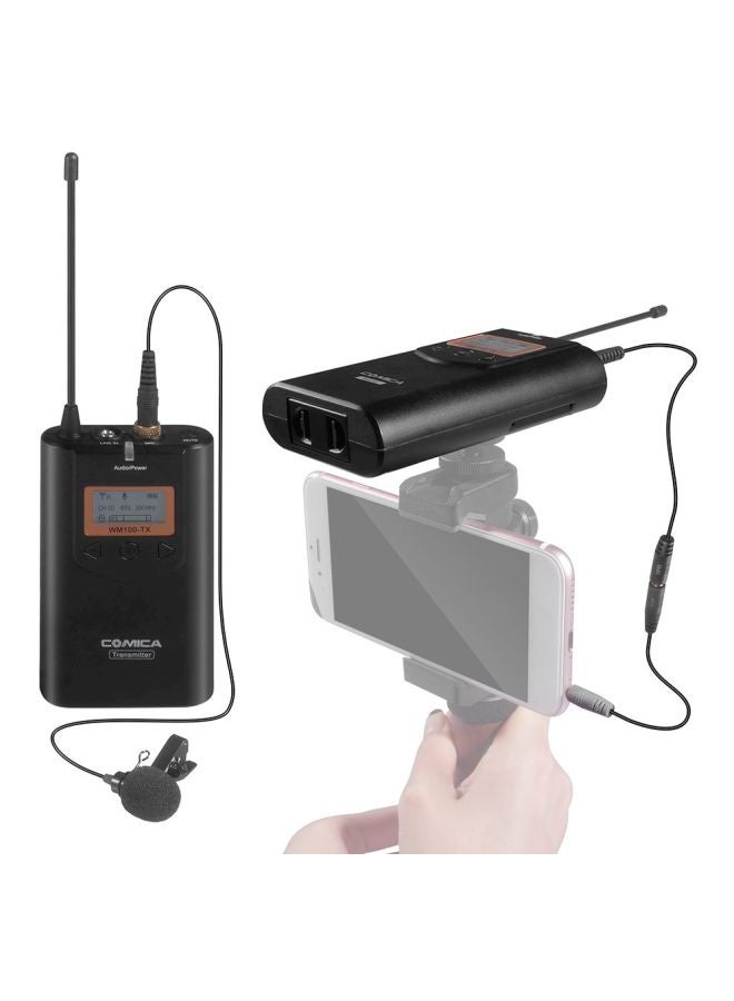 كوميكا طقم ميكروفون لاسلكي UHF بـ48 قناة CVM-WM100 أسود - Image 3