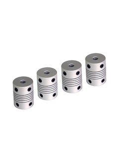 Generic 4-Piece Flexible Coupling Diameter 3D Printer Set Silver  - Image 1