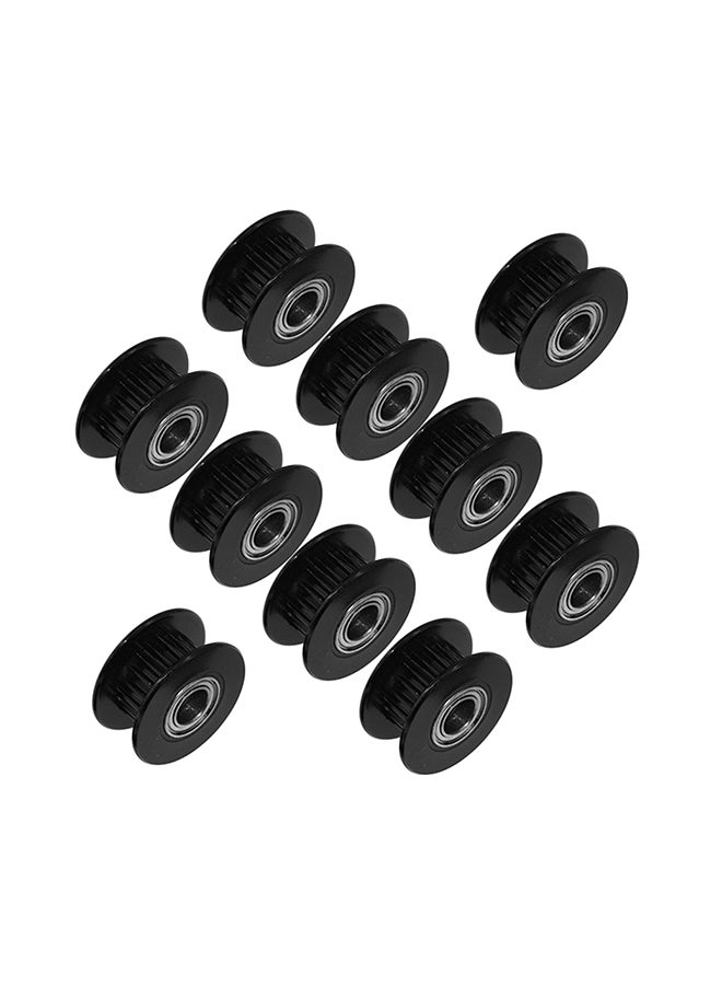 Aibecy 10-Piece Idle Pulley Gear Wheel Teeth Set Black  - Image 1