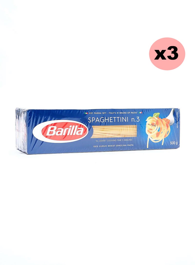 Barilla Spaghetti No.3 500grams Pack of 3  - Image 1