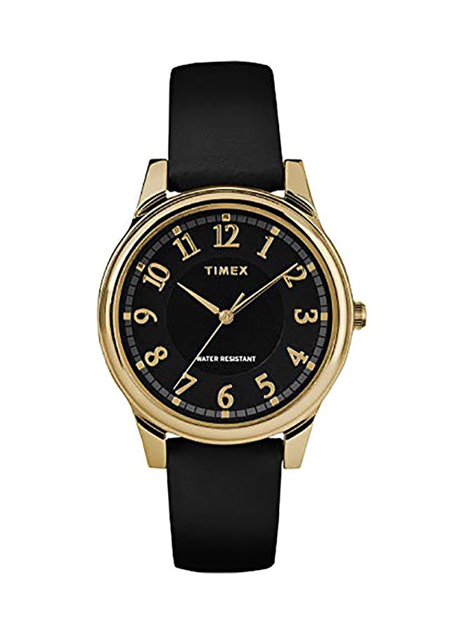 تيميكس ساعة يد بعقارب وسوار من الجلد طراز TW2R87100 women - Image 1