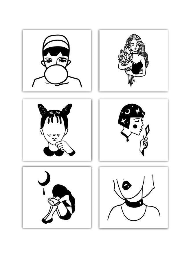6-Piece Tattoo Stickers Set
