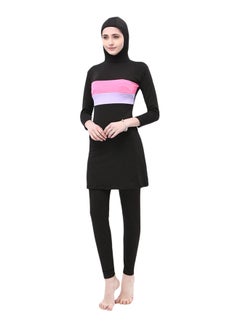 Generic Anti Exposure Hooded Long Sleeve Burkini Black  - Image 1