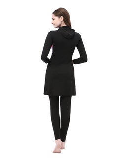 Generic Anti Exposure Hooded Long Sleeve Burkini Black  - Image 2