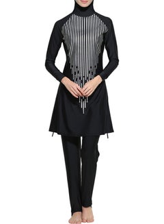 Generic 3-Piece Islam Style Long Sleeve Beach Burkinis Set Black  - Image 2