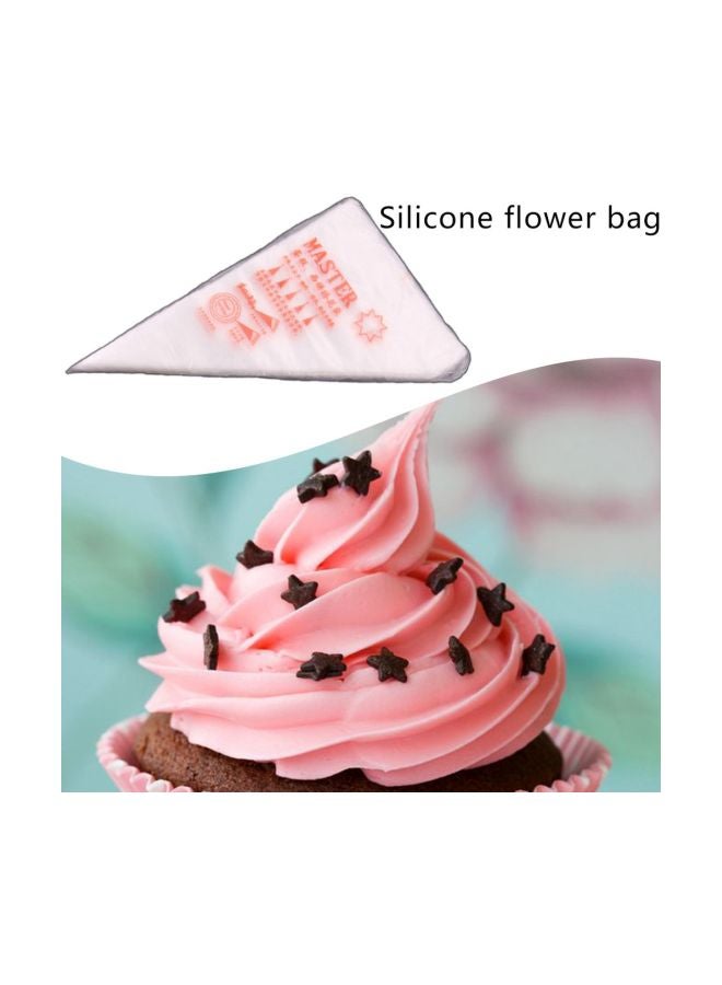 100-Piece Silicone Pastry Bag White 26x17centimeter - Image 5