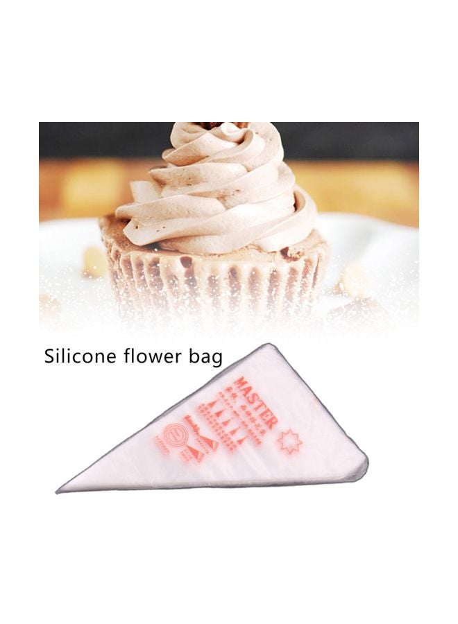 100-Piece Silicone Pastry Bag White 26x17cm - Image 4