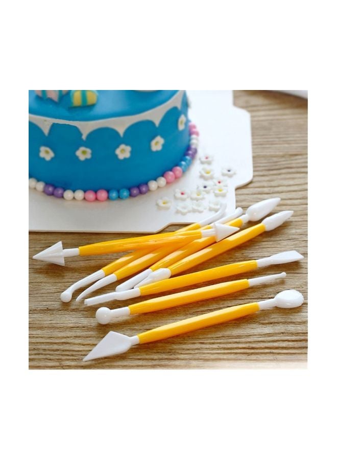 15-Piece Cake Decorating Tool Set White/Orange - Image 3