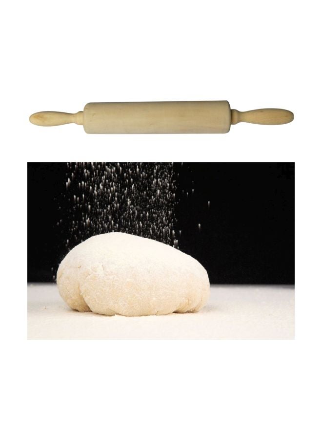 Wooden Rolling Pin Beige 35x4.5cm - Image 4