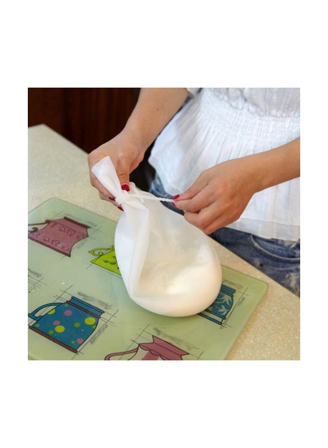 Silicone Non-Stick Dough Bag White 30x20cm - Image 5