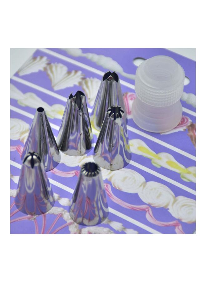 8-Piece Decorating Tool Set Blue/Silver/Clear - Image 4