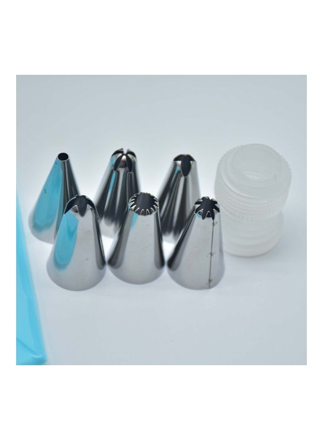 8-Piece Decorating Tool Set Blue/Silver/Clear - Image 3