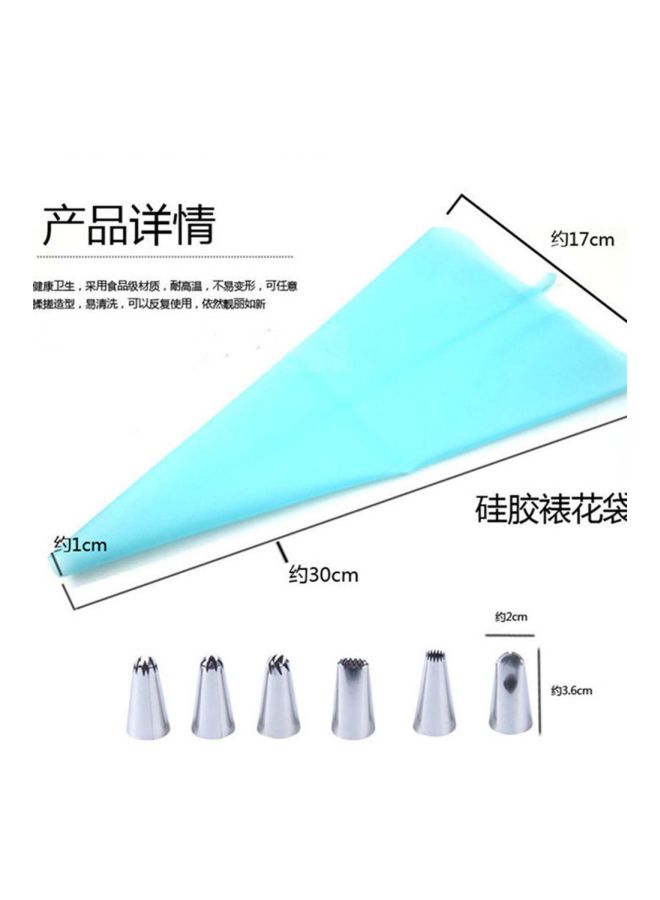 8-Piece Decorating Tool Set Blue/Silver/Clear - Image 5