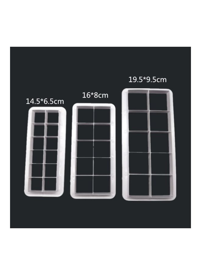 3-Piece Geometric Baking Mould White - Image 4