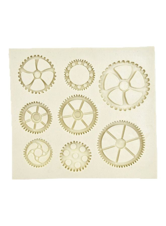 Gear Clock Silicone Mould Beige  - Image 1