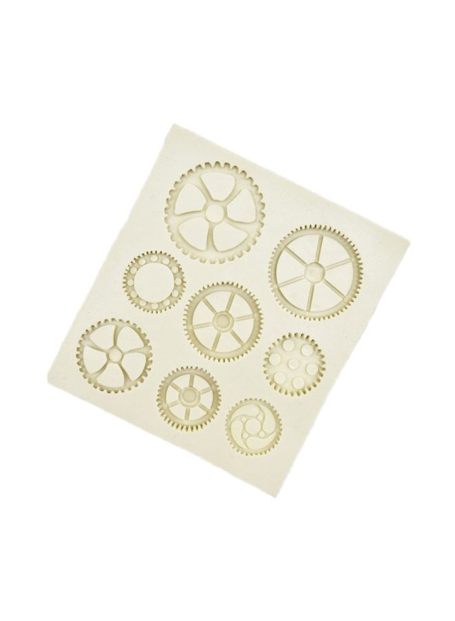 Gear Clock Silicone Mould Beige  - Image 2