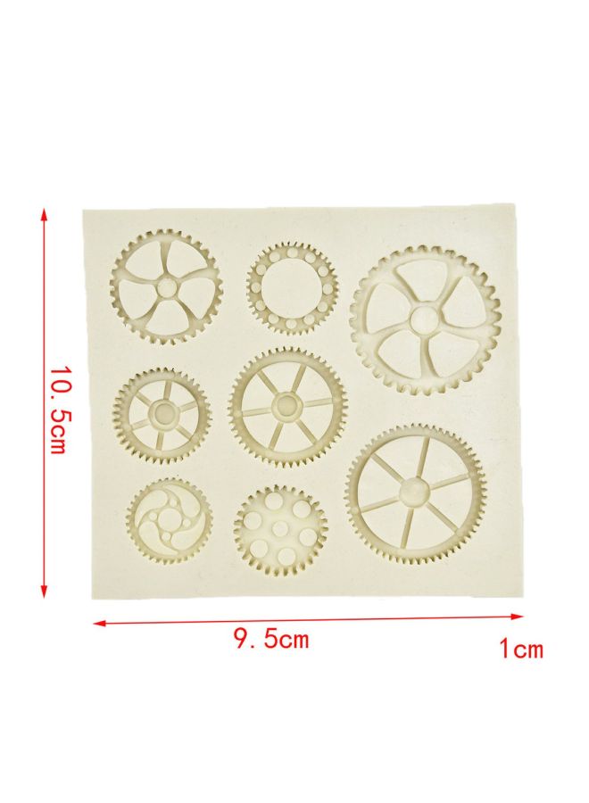 Gear Clock Silicone Mould Beige  - Image 4