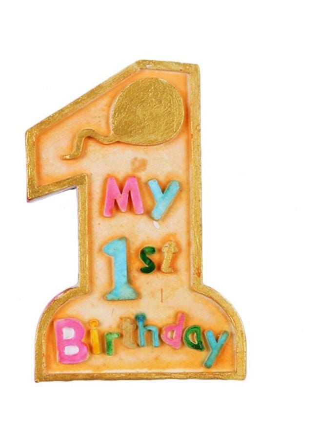 One Year Old Fondant Shape Mould Pink - Image 2