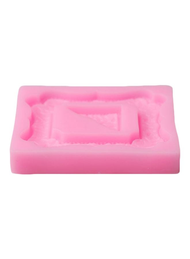 Photo Frame Sugar Mould Pink 72x90mm - Image 1