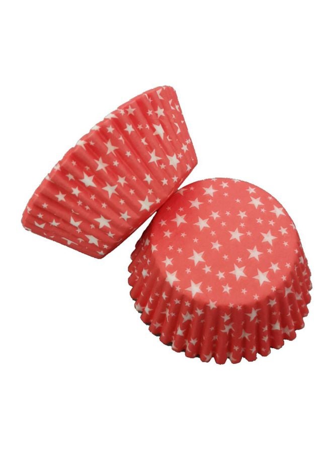 Pack Of 100 Cupcake Paper Red/White 50x30mm - Image 3