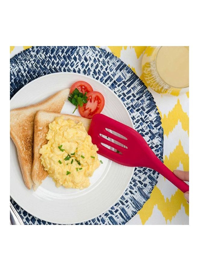 طقم أدوات مطبخ من السيليكون مكونة من 10 قطع أحمر/فضي 31.5x11.2سم - Image 5