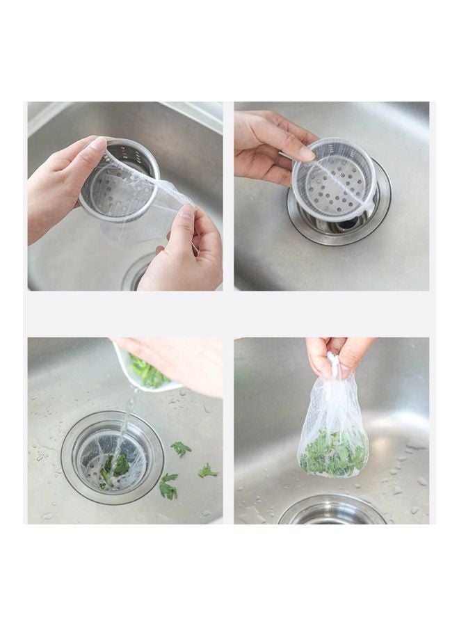100-Piece Kitchen Shower Drain Cover Net White 9x9cm - Image 2