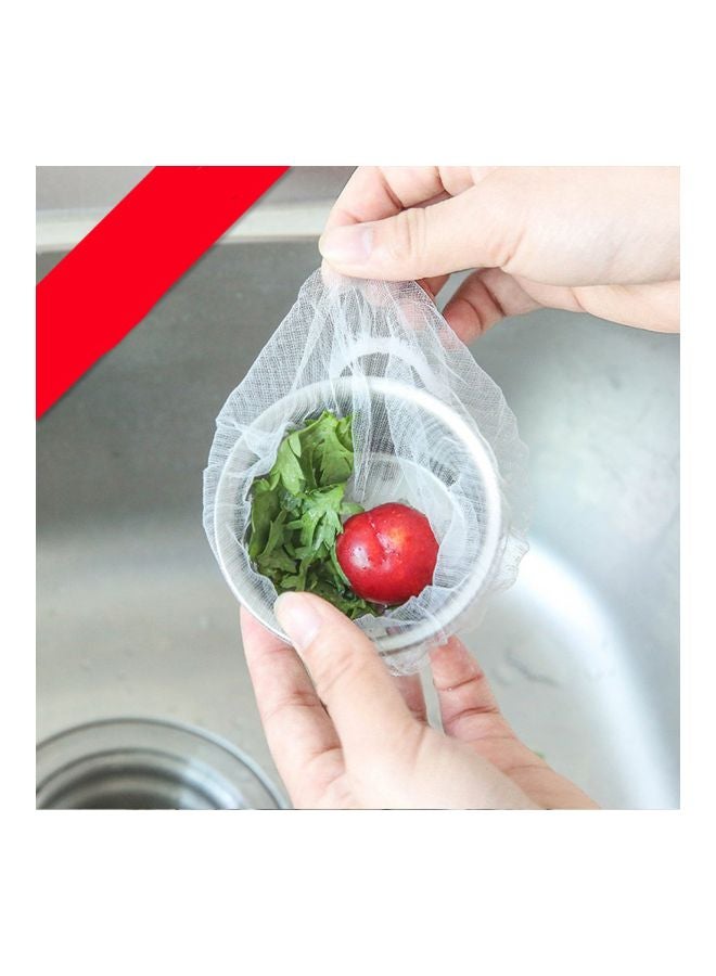100-Piece Kitchen Shower Drain Cover Net White 9x9cm - Image 4