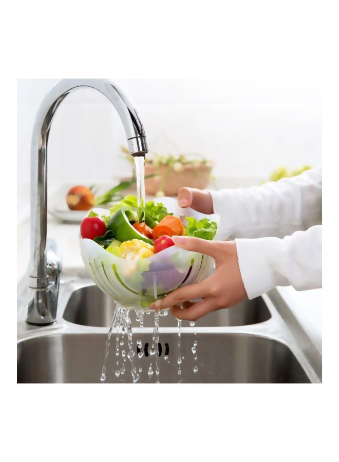 أداة تقطيع الفواكه والخضراوات بتصميم متعدد الاستخدامات أزرق/ أبيض - Image 2