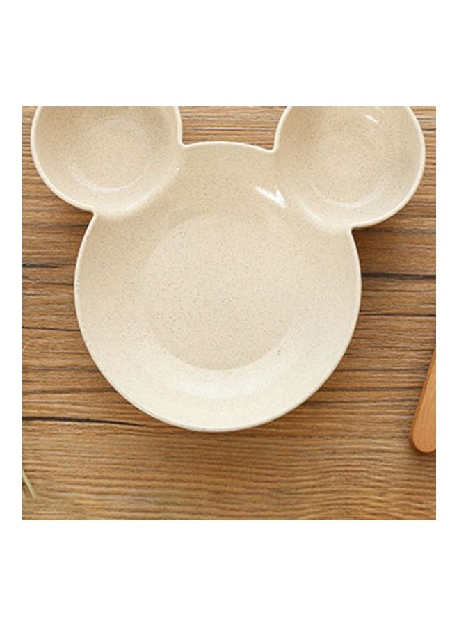 Wheat Stalk Dinner Bowl With Spoon And Fork Beige 13.5cm  - Image 2
