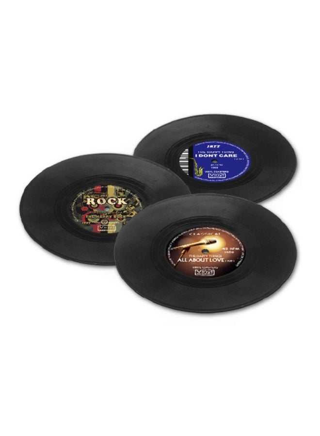 4-Piece Coaster Set Black/Blue/Brown 18x14centimeter - Image 5