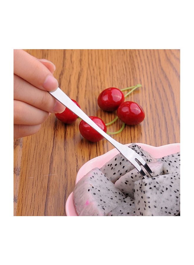 مجموعة شوك فاكهة مكونة من 5 قطع فضي 12.8x0.9سم - Image 2