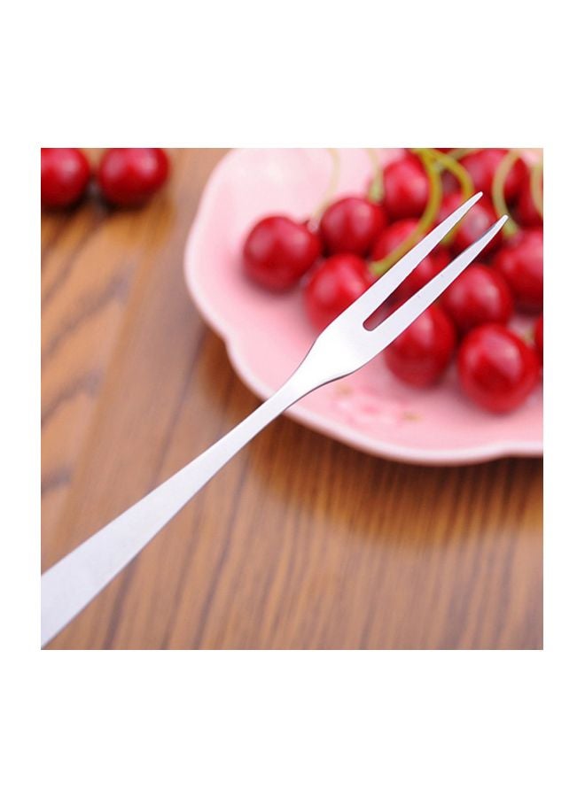 مجموعة شوك فاكهة مكونة من 5 قطع فضي 12.8x0.9سم - Image 4