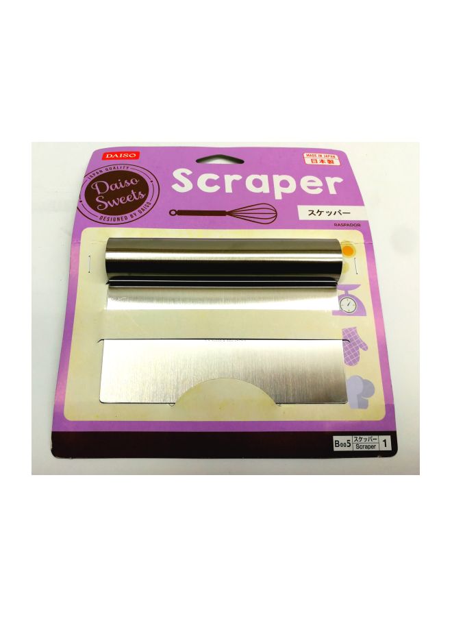 Daiso Stainless Steel Dough Scrapper Silver 12centimeter - Image 3
