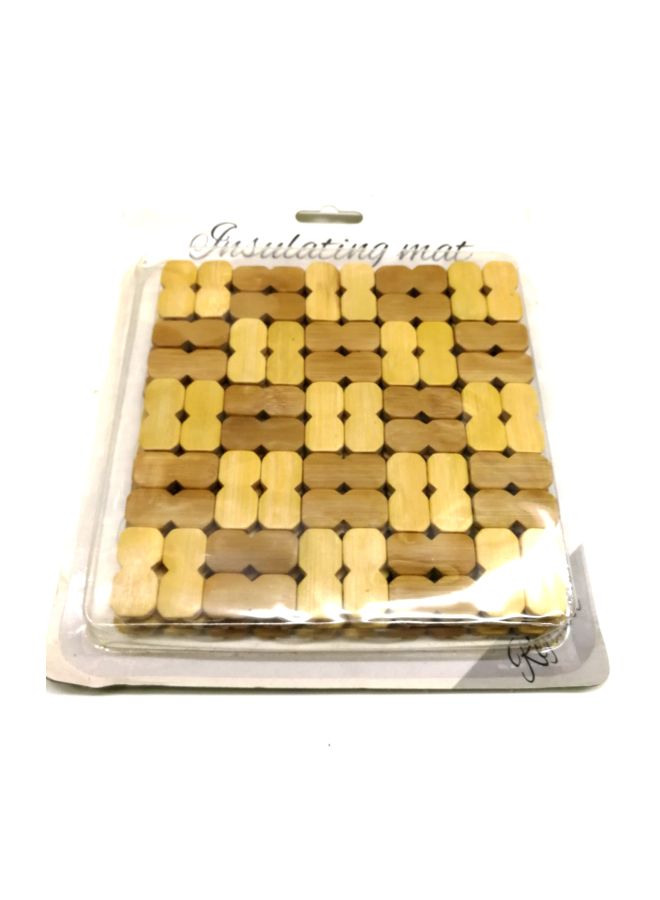 BITA 3-Piece Bamboo Place Mat Beige/Yellow 16centimeter  - Image 3