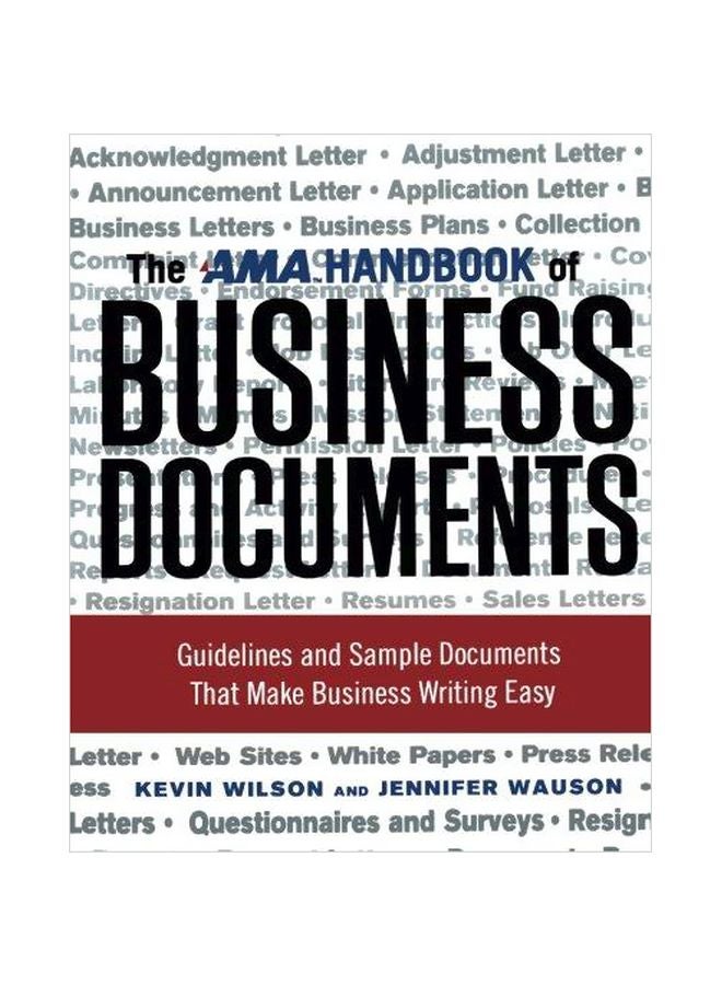 AMA Handbook Of Business Documents paperback english - 16 June 2011