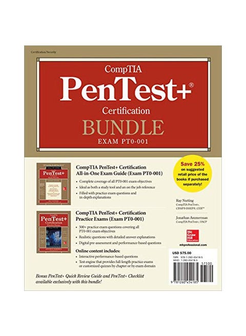 Comptia Pentest+ Certification Bundle (exam Pt0-001) Paperback English by Raymond Nutting - 43650