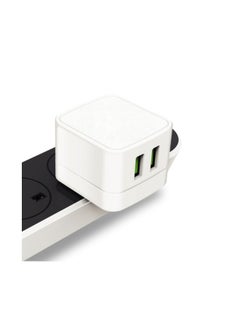 iends Dual USB Travel Charger With Cable White  - Image 2