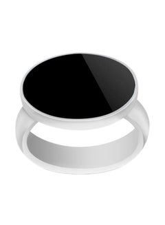 MALAKI Silver Stone Studded Ring 